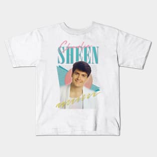 Charlie Sheen - - 80s Aesthetic Kids T-Shirt